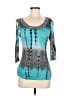 Rain Teal 3/4 Sleeve Top Size M - photo 1