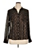 Rock & Republic 100% Polyester Animal Print Brown Long Sleeve Blouse Size XL - photo 1