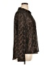 Rock & Republic 100% Polyester Animal Print Brown Long Sleeve Blouse Size XL - photo 4