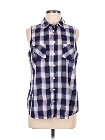 Faded Glory Sleeveless Button-Down Shirt (view 1)