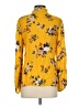 MNG Suit Floral Yellow Long Sleeve Blouse Size 2 - photo 2