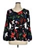 ELOQUII 100% Polyester Black 3/4 Sleeve Blouse Size 14 Plus - photo 1