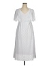 Kiyonna Solid White Casual Dress Size 0X - photo 1