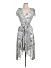 DKNY 100% Polyester Paisley Gray Cocktail Dress Size 6 - photo 1