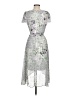 DKNY 100% Polyester Paisley Gray Cocktail Dress Size 6 - photo 2