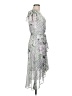 DKNY 100% Polyester Paisley Gray Cocktail Dress Size 6 - photo 4