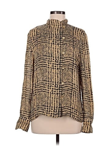 Carlisle Long Sleeve Silk Top (view 1)