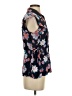 ModCloth 100% Polyester Floral Black Short Sleeve Blouse Size S - photo 4