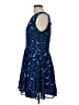 Maison Jules 100% Polyester Graphic Tropical Tie-dye Stripes Stars Polka Dots Paisley Jacquard Hearts Damask Animal Print Blue Cocktail Dress Size L - photo 5