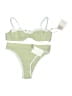 Sister Solid Green Two Piece Swimsuit Size M - photo 1