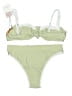 Sister Solid Green Two Piece Swimsuit Size M - photo 2