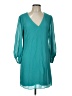 Eliza J 100% Polyester Solid Teal Casual Dress Size 10 - photo 1