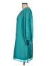 Eliza J 100% Polyester Solid Teal Casual Dress Size 10 - photo 5