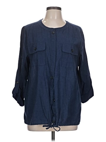 Liz Claiborne 3/4 Sleeve Button-Down Shirt (view 1)