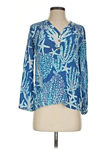 Lilly Pulitzer 3/4 Sleeve Silk Top (view 1)