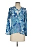 Lilly Pulitzer 100% Silk Blue 3/4 Sleeve Silk Top Size XXS - photo 1