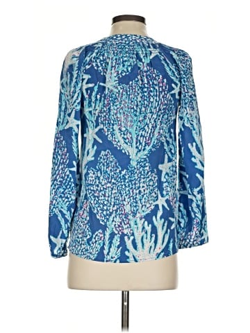 Lilly Pulitzer 3/4 Sleeve Silk Top (view 2)