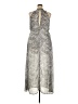 H&M 100% Polyester Paisley Silver Cocktail Dress Size 14 - photo 2