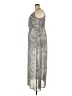 H&M 100% Polyester Paisley Silver Cocktail Dress Size 14 - photo 5