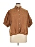 Unbranded 100% Polyester Brown Short Sleeve Blouse Size XL - photo 1