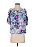 Loveappella Blue Short Sleeve Blouse Size XS - photo 1