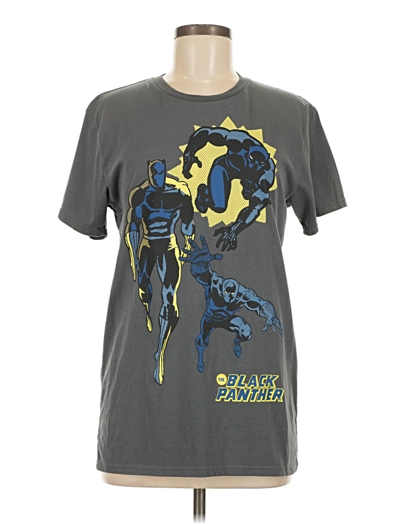 Pre-owned Marvel Short Sleeve T-shirt In Gray