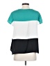 BCBGMAXAZRIA 100% Polyester Color Block Teal Short Sleeve Top Size S - photo 2