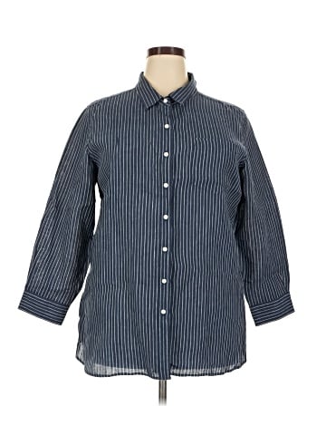 L.L.Bean 3/4 Sleeve Button-Down Shirt (view 1)