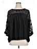 Rose + Olive Black 3/4 Sleeve Blouse Size XL - photo 1