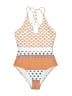 Cupshe Print Orange One Piece Swimsuit Size S - photo 1