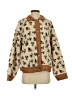 Unbranded 100% Polyester Floral Tan Jacket Size S - photo 1