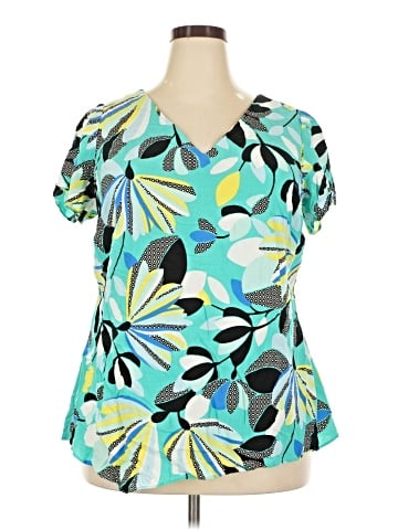Kaari Blue Short Sleeve Blouse (view 1)