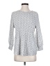 Adrianna Papell Silver 3/4 Sleeve Blouse Size S - photo 1