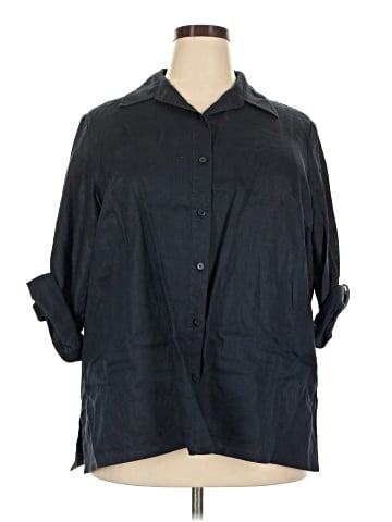 Jones New York 3/4 Sleeve Button-Down Shirt (view 1)