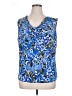 Laura Scott Blue Sleeveless Blouse Size XL - photo 1