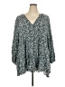 Ellos 100% Rayon Teal 3/4 Sleeve Blouse Size 2X - photo 1