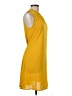 Unbranded 100% Polyester Solid Yellow Casual Dress Size 6 - photo 4