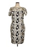 St. John 100% Polyester Paisley Ivory Cocktail Dress Size 14 - photo 1