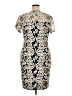 St. John 100% Polyester Paisley Ivory Cocktail Dress Size 14 - photo 2