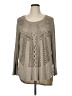 Tribal Gray Long Sleeve Blouse Size XL - photo 1