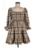 Mi ami Plaid Brown Casual Dress Size M - photo 1