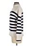 Lands' End 100% Cotton Stripes Ivory Turtleneck Sweater Size M - photo 5