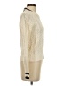 Central Park West Chevron-herringbone Ivory Turtleneck Sweater Size XS - photo 4