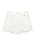 H&M 100% Cotton Solid Ivory Shorts Size 10 - photo 1