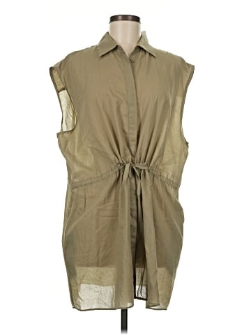 Zara Sleeveless Button-Down Shirt (view 1)