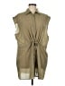 Zara Tan Sleeveless Button-Down Shirt Size M - photo 1