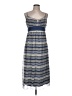 Jonathan Martin 100% Polyester Chevron-herringbone Blue Casual Dress Size 10 - photo 1