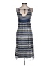 Jonathan Martin 100% Polyester Chevron-herringbone Blue Casual Dress Size 10 - photo 2