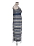Jonathan Martin 100% Polyester Chevron-herringbone Blue Casual Dress Size 10 - photo 4