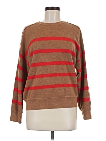 Madewell Merino Wool Sweatshirt in Stripe (view 1)